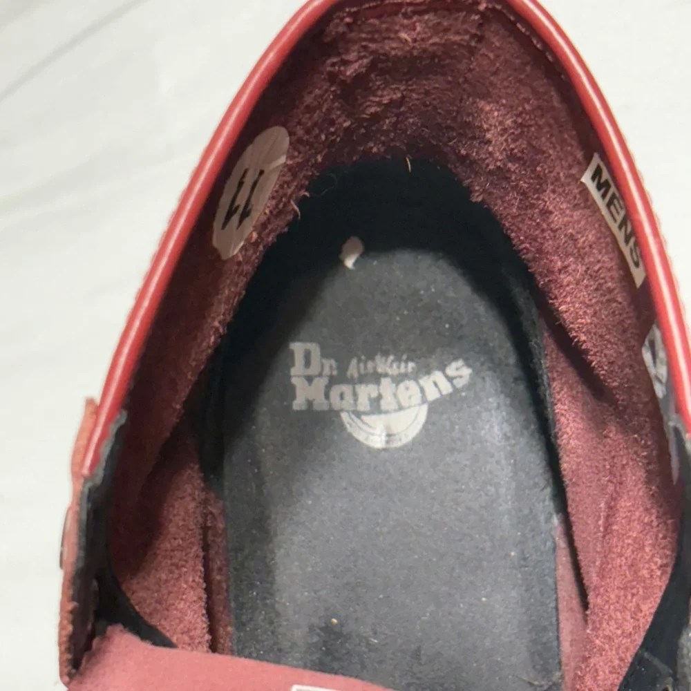 Dr. Martens Mayer Boots Mens 11 Cherry Red Lace Up Lightweight AW004 SK 11 N